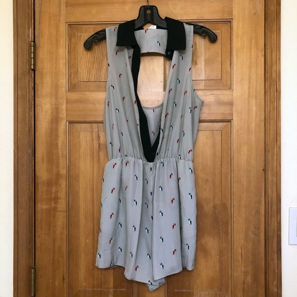 Gray Parrot Romper - Picture 2 of 4